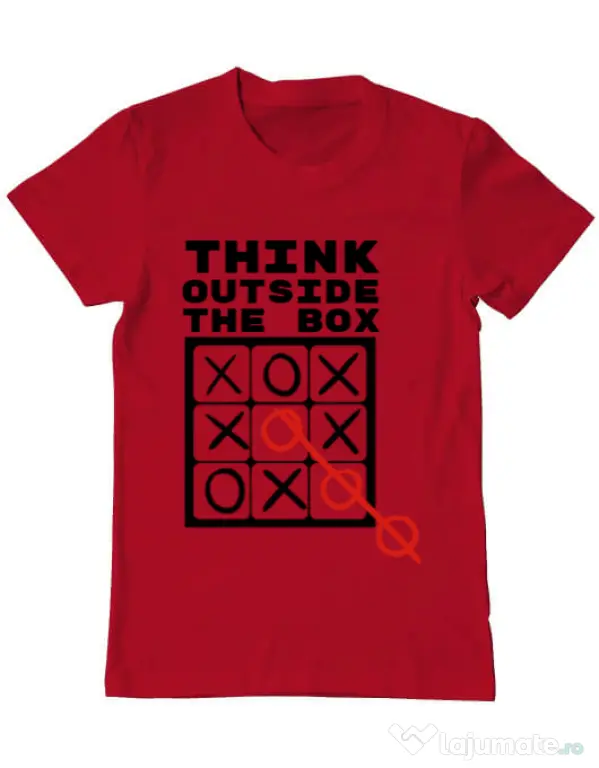Tricou ADLER barbat Think outside the box Rosu