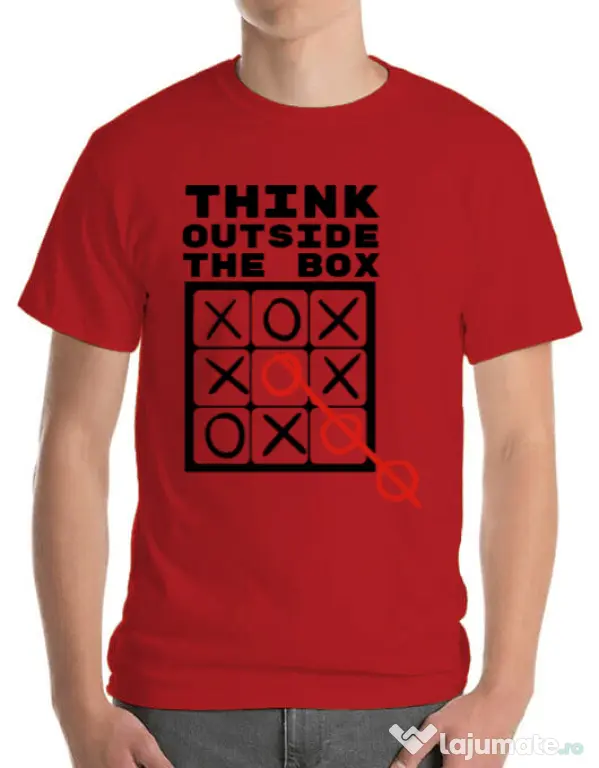 Tricou ADLER barbat Think outside the box Rosu