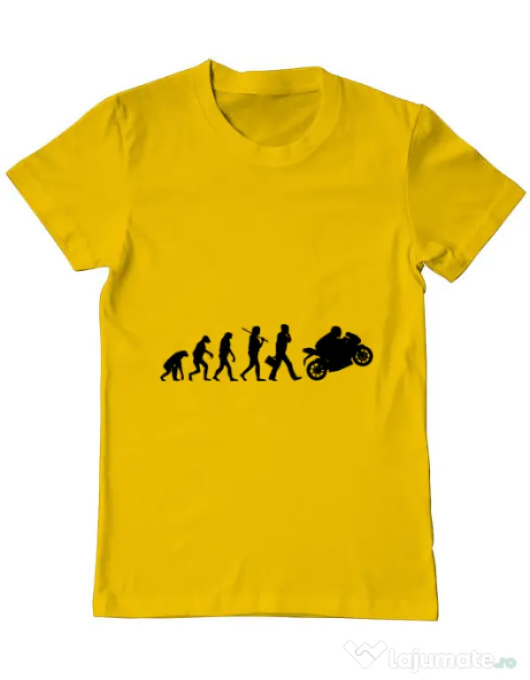Tricou ADLER barbat Evolution - motorcycle Galben