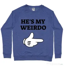 Bluza ADLER barbat He's my weirdo Albastru melanj