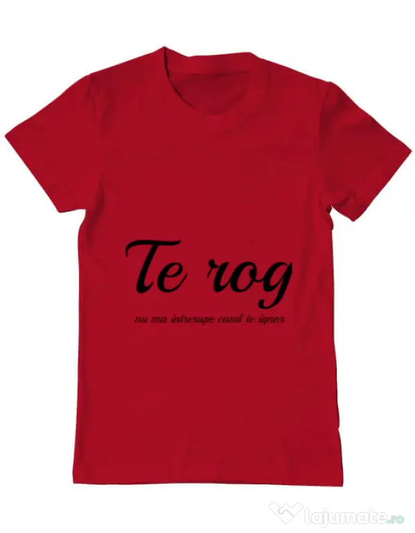 Tricou ADLER barbat Nu ma intrerupe Rosu