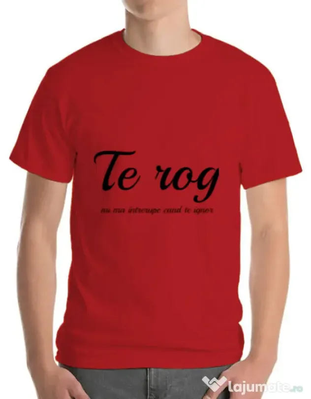 Tricou ADLER barbat Nu ma intrerupe Rosu