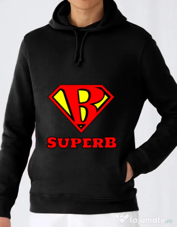 Hoodie barbat cu gluga Superb Negru