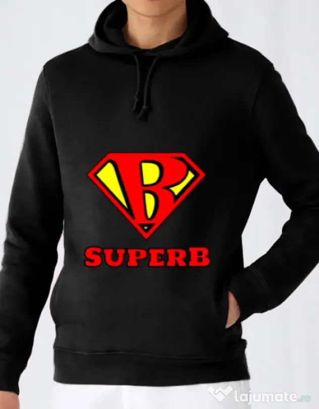 Hoodie barbat cu gluga Superb Negru