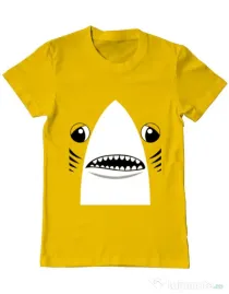 Tricou ADLER barbat Shark suit Galben