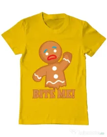 Tricou ADLER barbat Bite me Galben