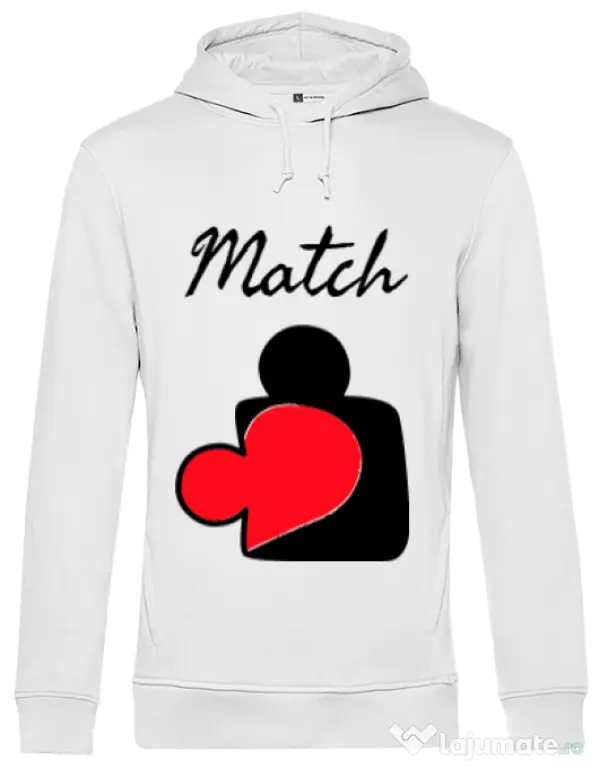 Hoodie barbat cu gluga Perfect match Alb