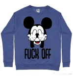Bluza ADLER barbat Fuck off Albastru melanj