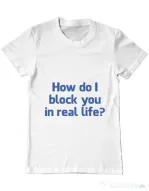 Tricou ADLER barbat How do I block you Alb