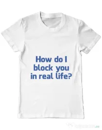 Tricou ADLER barbat How do I block you Alb