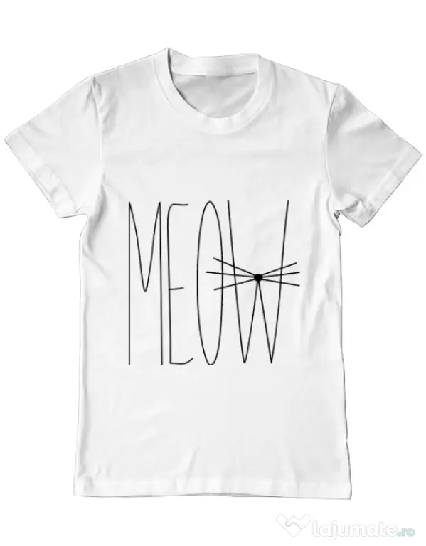 Tricou ADLER barbat I'm a cat Alb