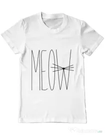 Tricou ADLER barbat I'm a cat Alb