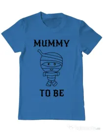 Tricou ADLER barbat Mummy to be boy Albastru azuriu