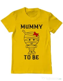 Tricou ADLER barbat Mummy to be girl Galben