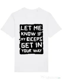 Tricou STANLEY STELLA barbat My biceps Alb