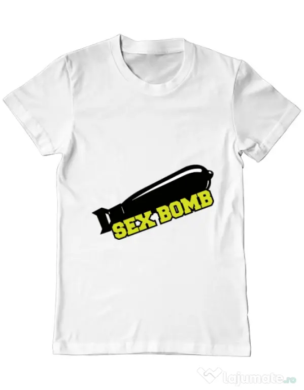 Tricou ADLER barbat Sex bomb Alb
