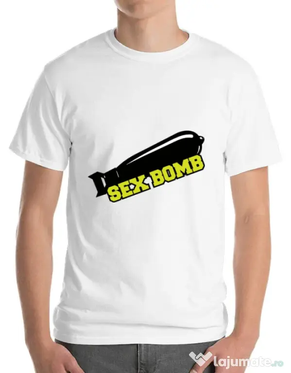 Tricou ADLER barbat Sex bomb Alb