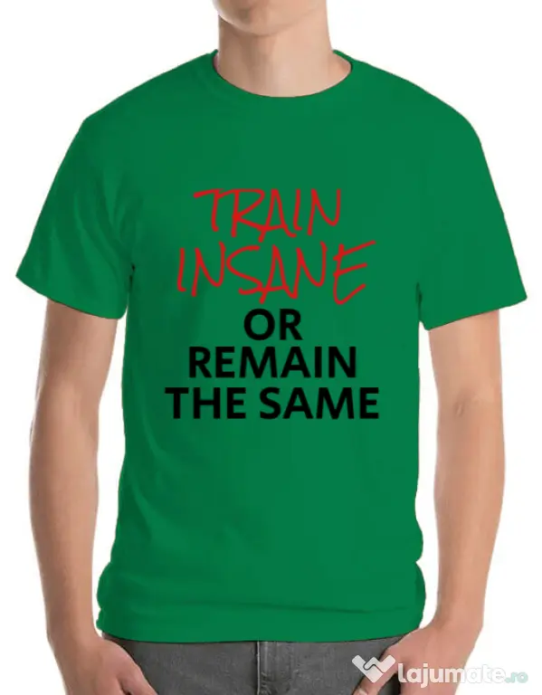 Tricou ADLER barbat Train insane Verde mediu