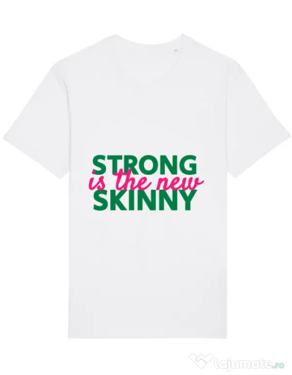 Tricou STANLEY STELLA barbat Strong is the new skinny Alb