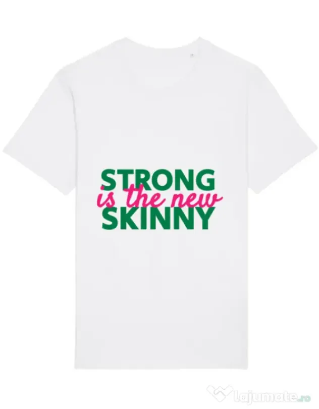 Tricou STANLEY STELLA barbat Strong is the new skinny Alb
