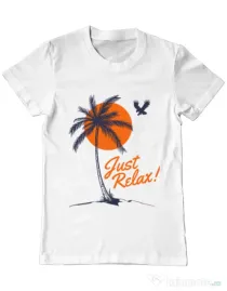 Tricou ADLER barbat Just relax Alb