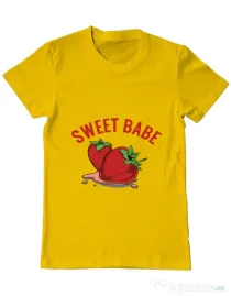 Tricou ADLER barbat Sweet babe Galben