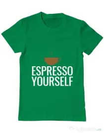 Tricou ADLER barbat Espresso yourself Verde mediu