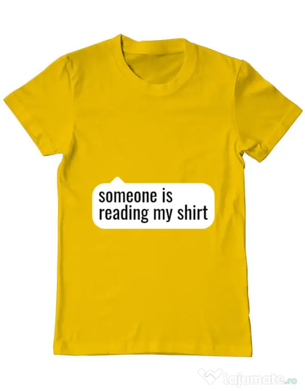 Tricou ADLER barbat Reading my shirt Galben