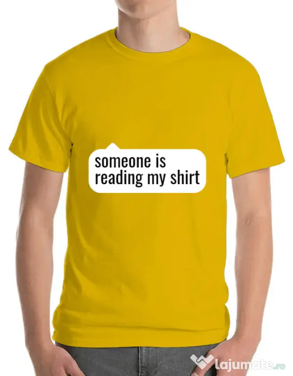 Tricou ADLER barbat Reading my shirt Galben