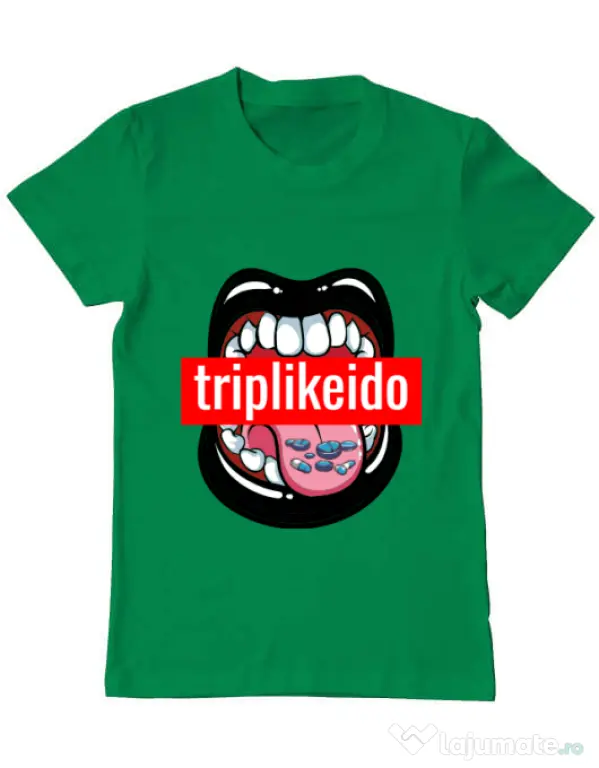 Tricou ADLER barbat Trip like I do Verde mediu