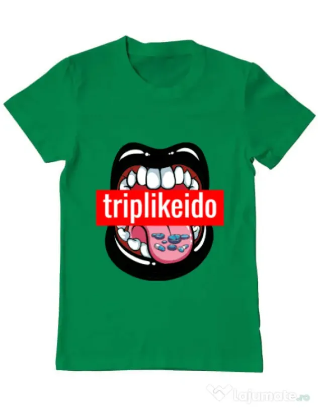 Tricou ADLER barbat Trip like I do Verde mediu