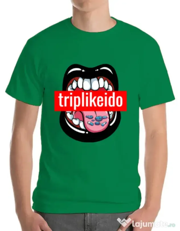 Tricou ADLER barbat Trip like I do Verde mediu