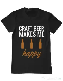 Tricou ADLER barbat Craft beer Negru
