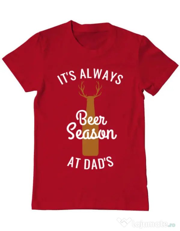 Tricou ADLER barbat Beer season Rosu