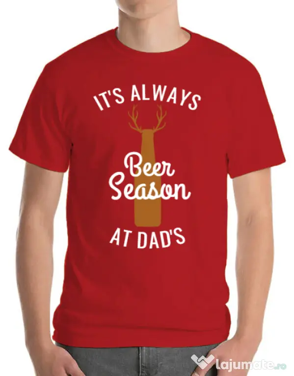 Tricou ADLER barbat Beer season Rosu