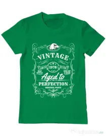 Tricou ADLER barbat Aged to perfection Verde mediu