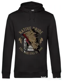 Hoodie barbat cu gluga Native pride Negru