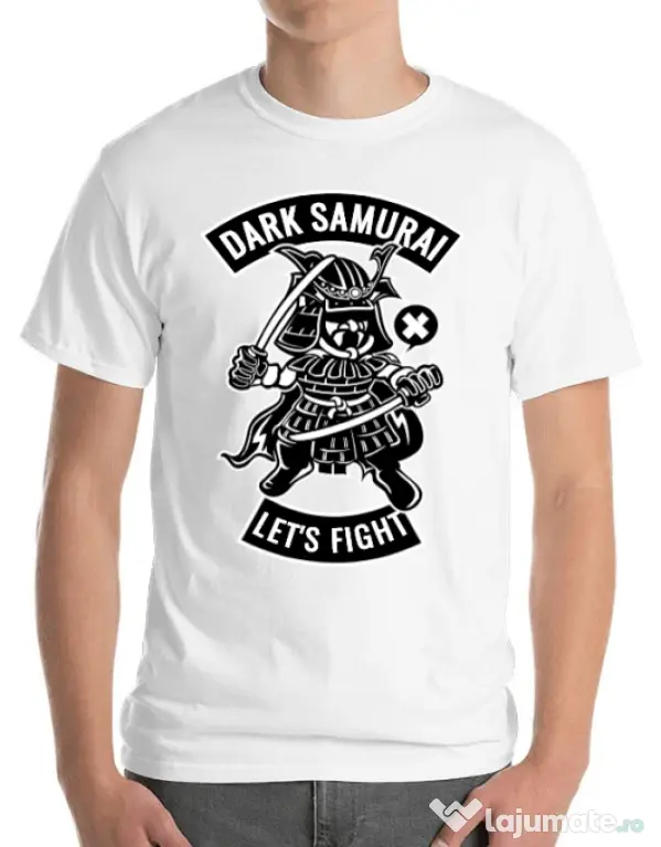 Tricou ADLER barbat Dark samurai Alb