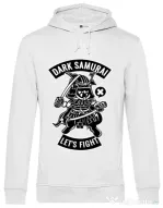 Hoodie barbat cu gluga Dark samurai Alb