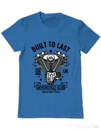 Tricou ADLER barbat Built to last Albastru azuriu