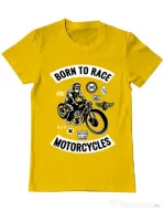 Tricou ADLER barbat Born to race Galben