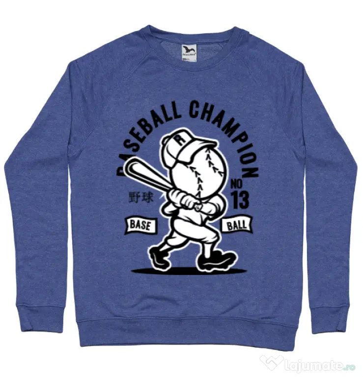 Bluza ADLER barbat Baseball Champion Albastru melanj