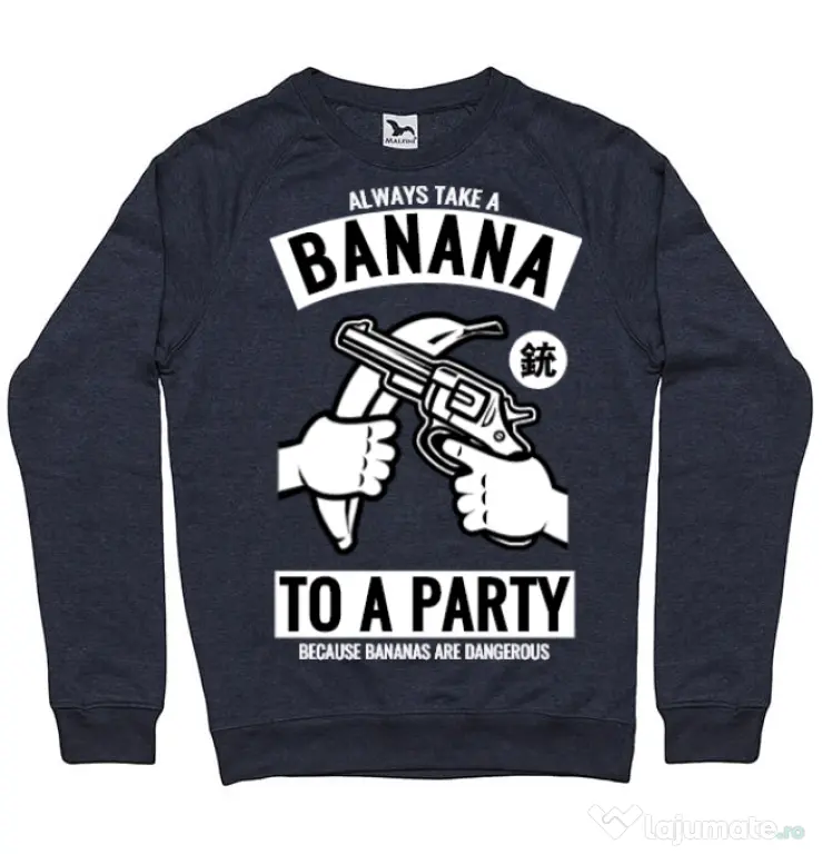 Bluza ADLER barbat Banana Party Denim inchis
