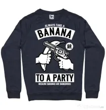 Bluza ADLER barbat Banana Party Denim inchis