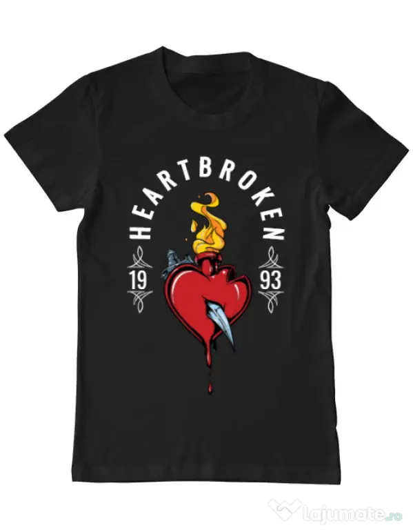 Tricou ADLER barbat Heartbroken Negru