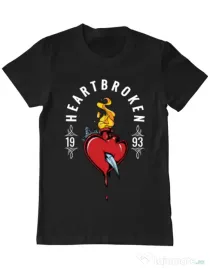 Tricou ADLER barbat Heartbroken Negru