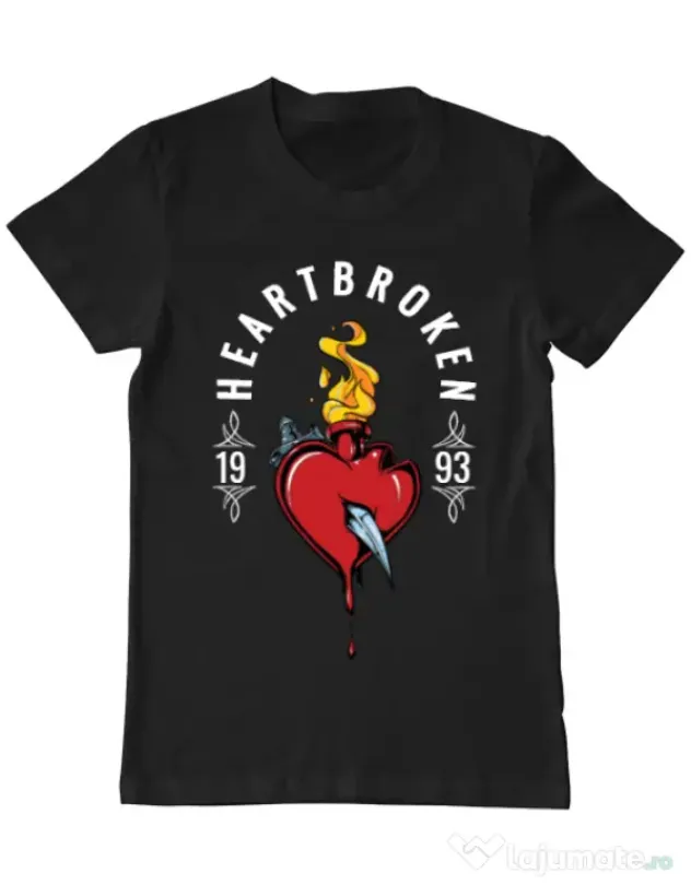 Tricou ADLER barbat Heartbroken Negru