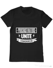 Tricou ADLER barbat Procrastinators Negru