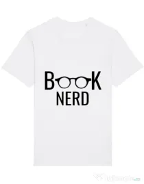 Tricou STANLEY STELLA barbat Book nerd Alb