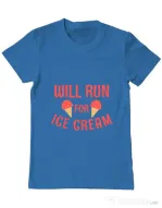 Tricou ADLER barbat Running for ice cream Albastru azuriu